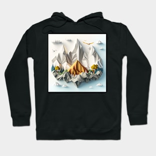 Origami mountains Hoodie